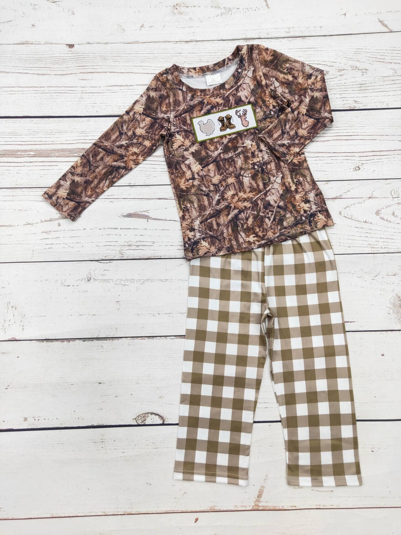 Boys Camo Appliqué  Set