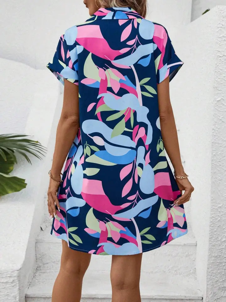 Floral Short Sleeved Dress