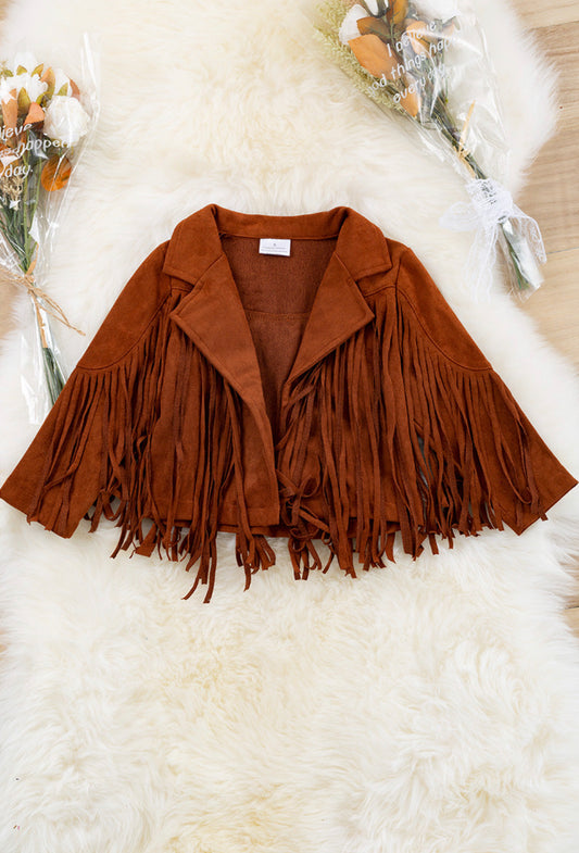 Brown Fringe Jacket