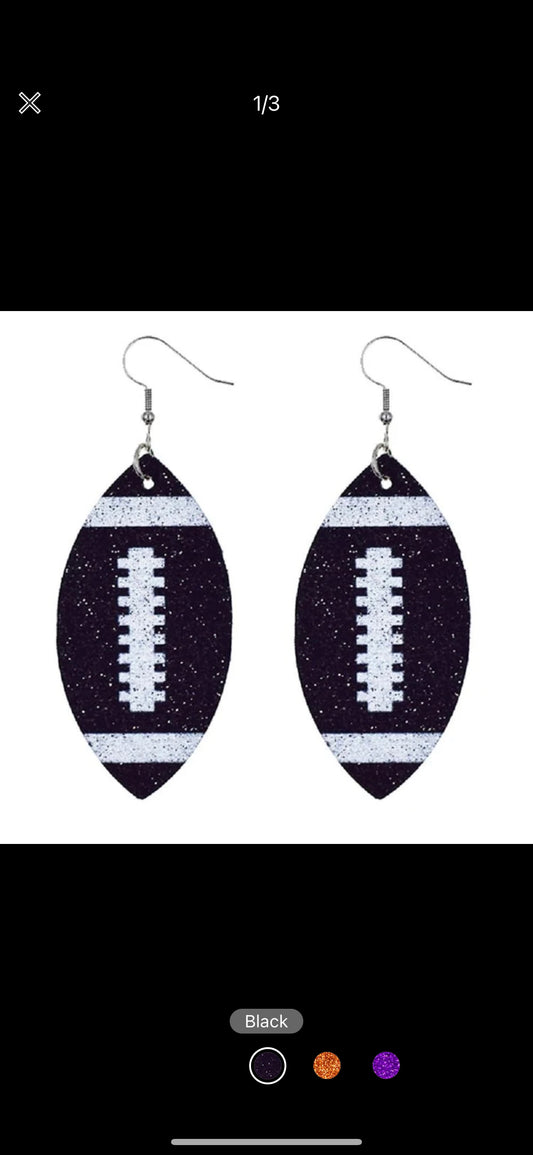 Sparkle Football Earrings