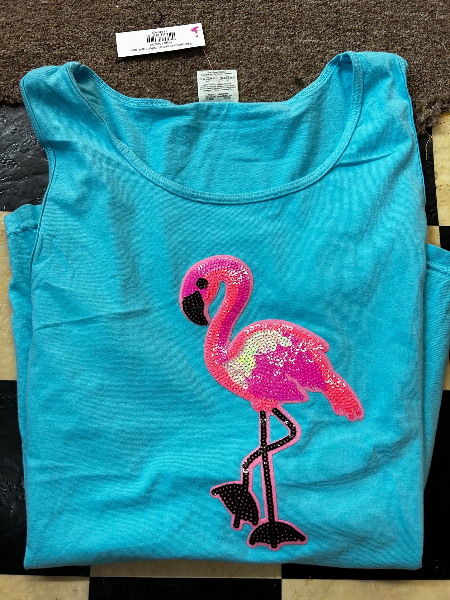 Flamingo comfort color tank top