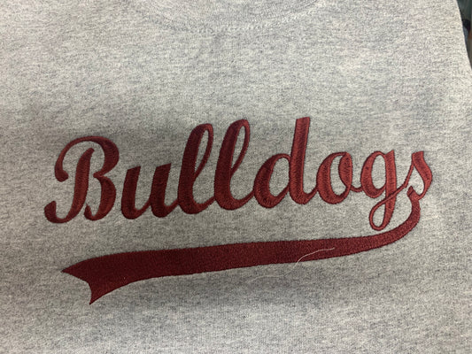 Bulldog embroidered crewneck