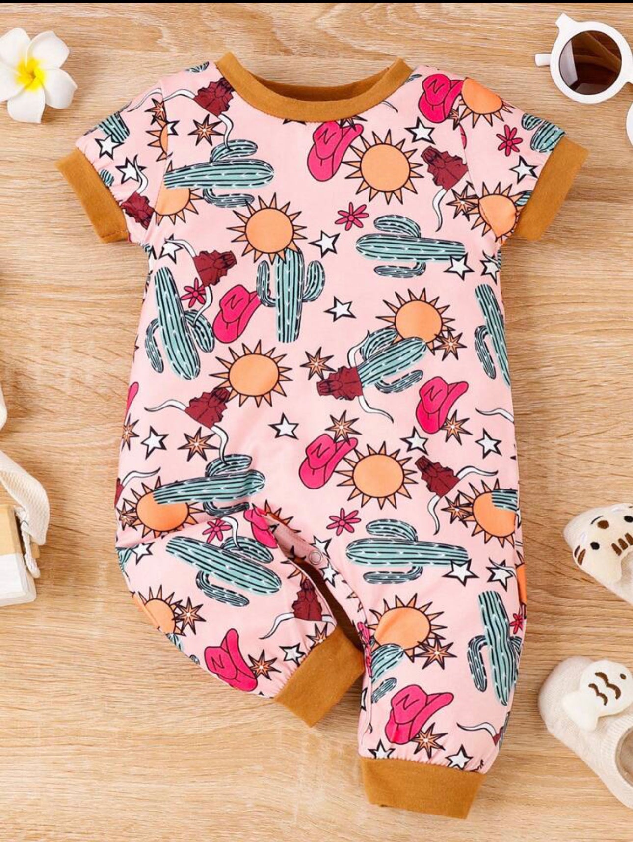 Pink Cactus Romper