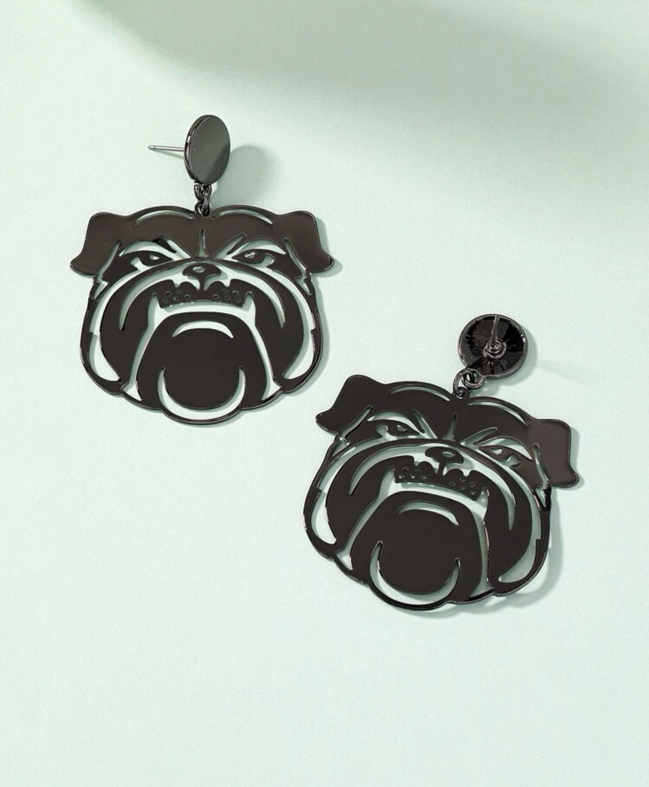 Bulldog Head Earrings