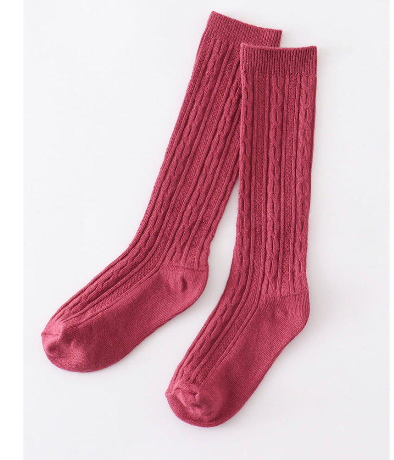 Cable knit socks