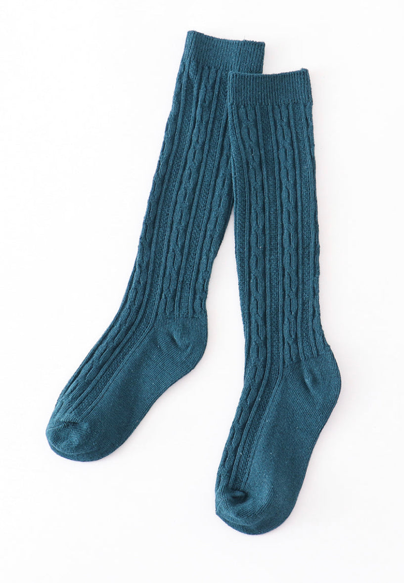 Cable knit socks