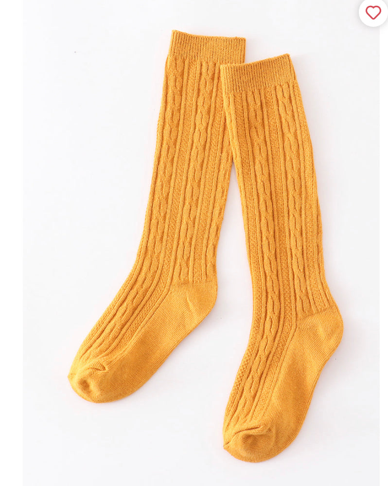 Cable knit socks