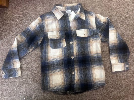 Blue Plaid Flannel Shirt