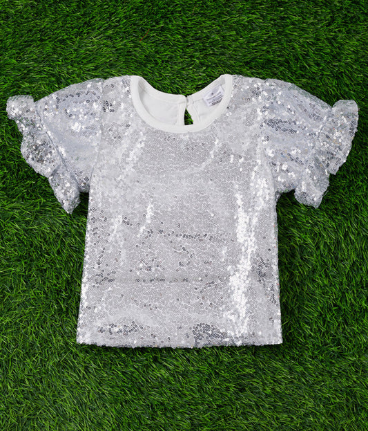 Silver Sequin Top