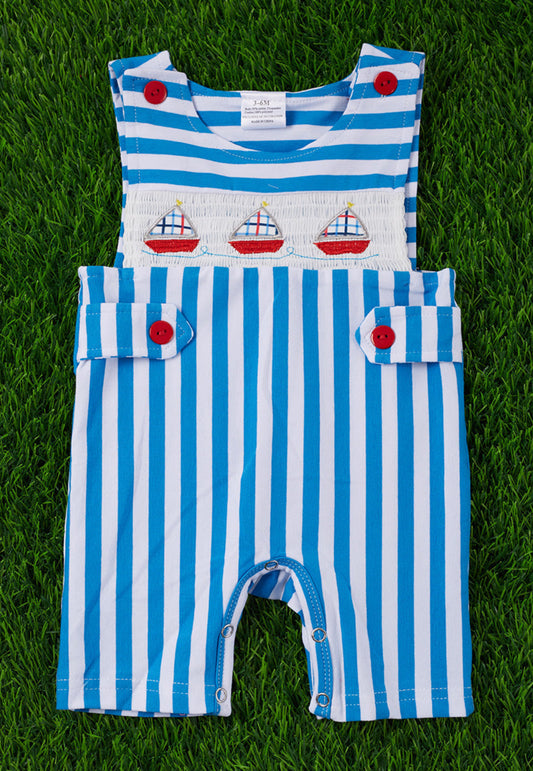 Striped Sailboat Romper