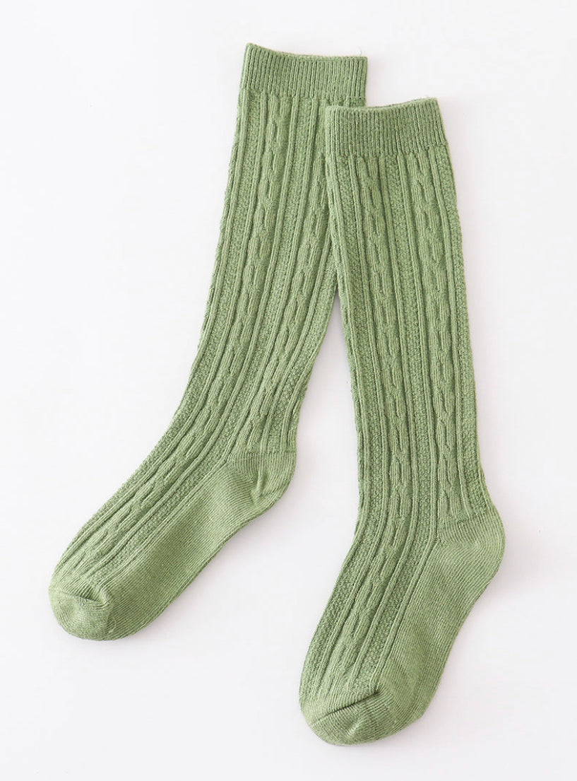 Cable knit socks