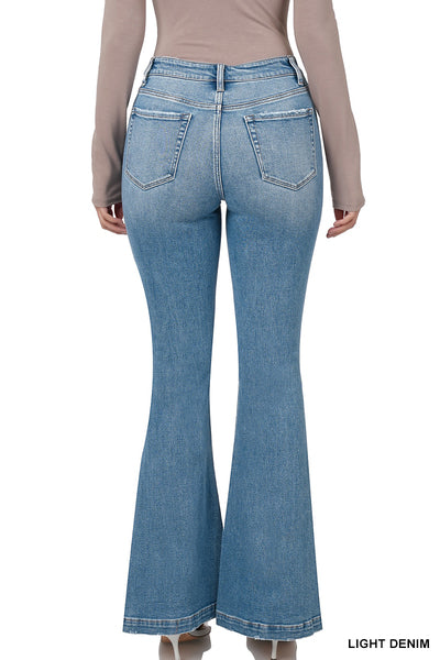 Mid Rise Button Fly Jeans