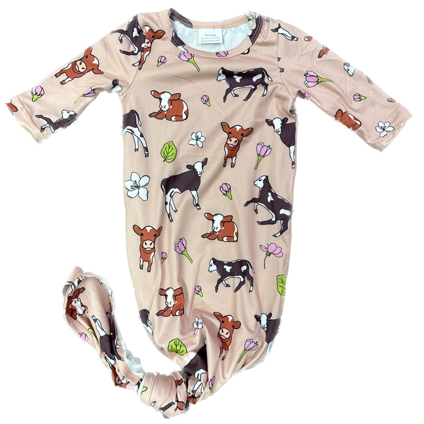 Cow Baby Gown