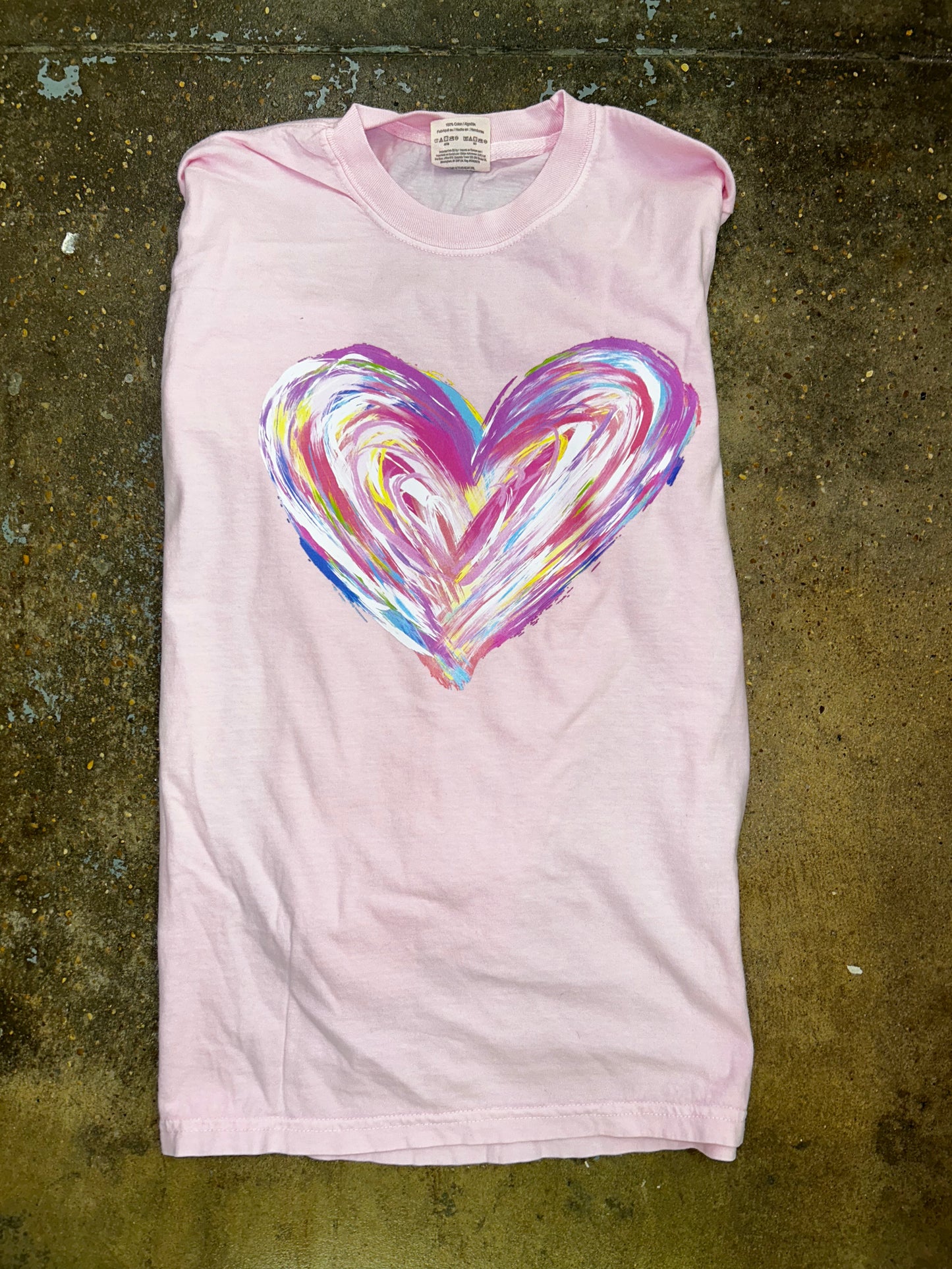 Watercolor Heart LS Tee