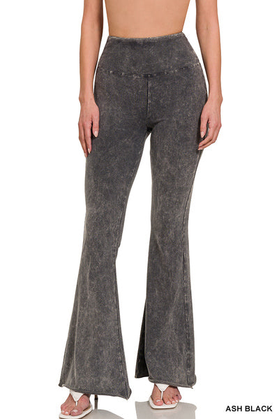 Acid Wash Flare Pants