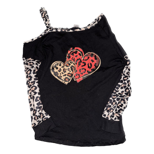 Heart Strappy Long Sleeve Shirt