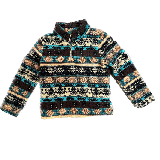 Aztec Print Fleece Pullover