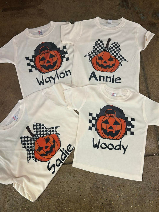 Custom Name Pumpkin Tee