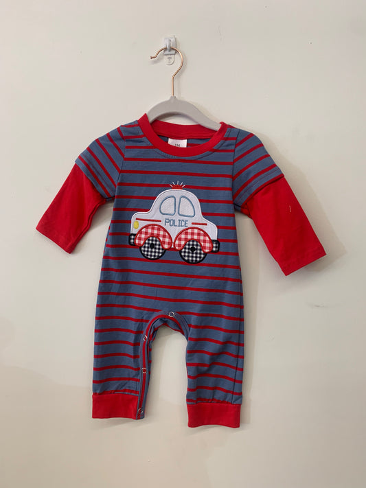 Applique Police Car Romper