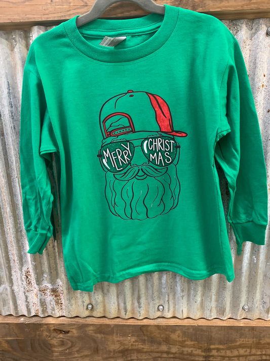 Baseball Hat Santa Shirt