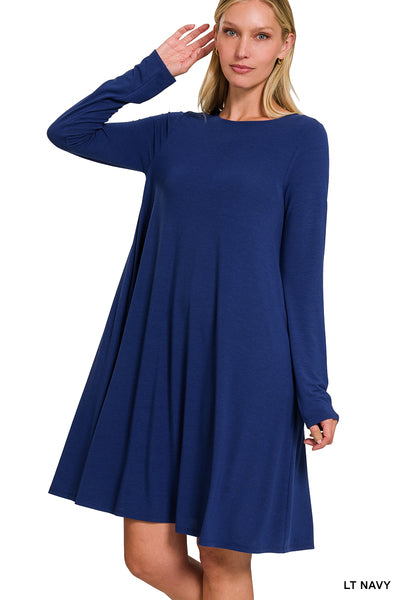 Long Sleeve Flare Dress