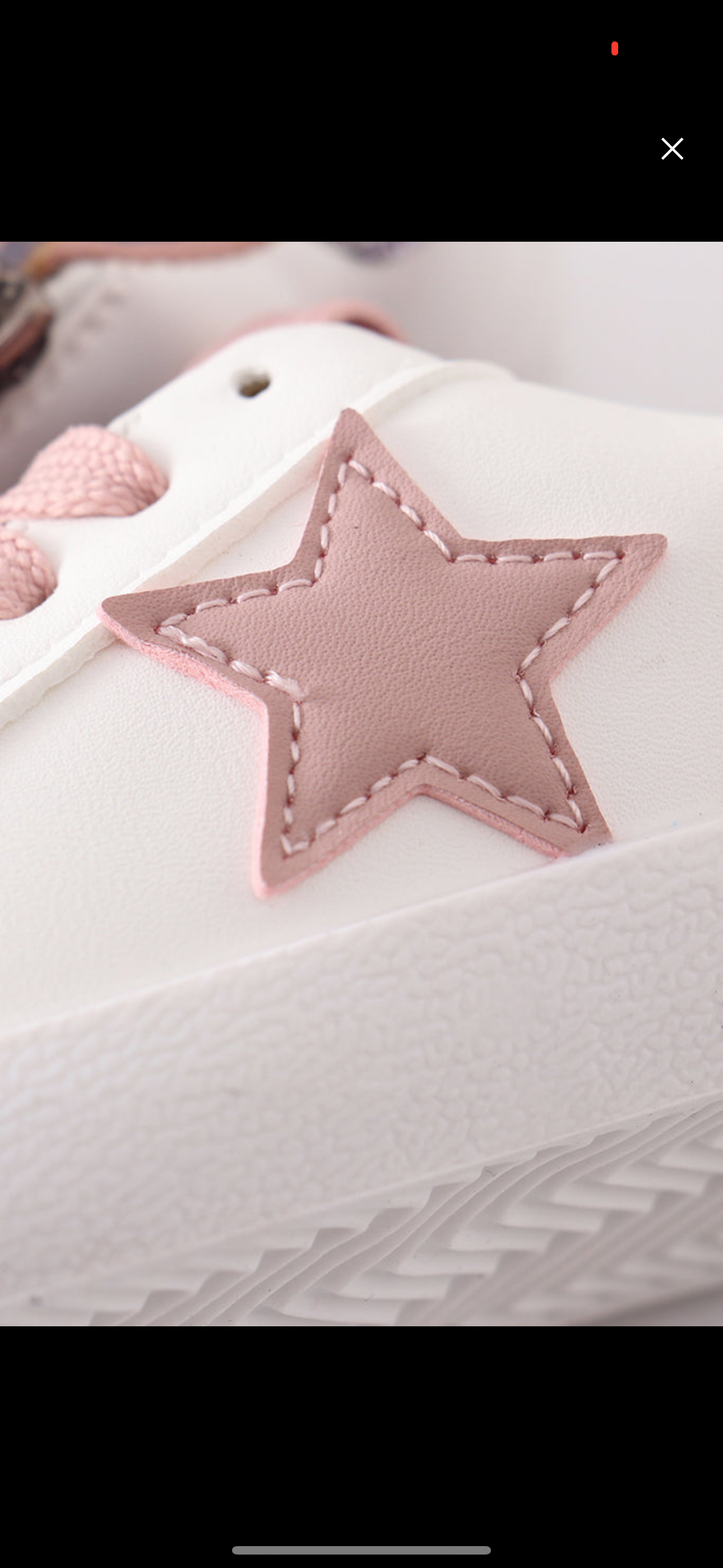 White Pink Star Glitter Shoes