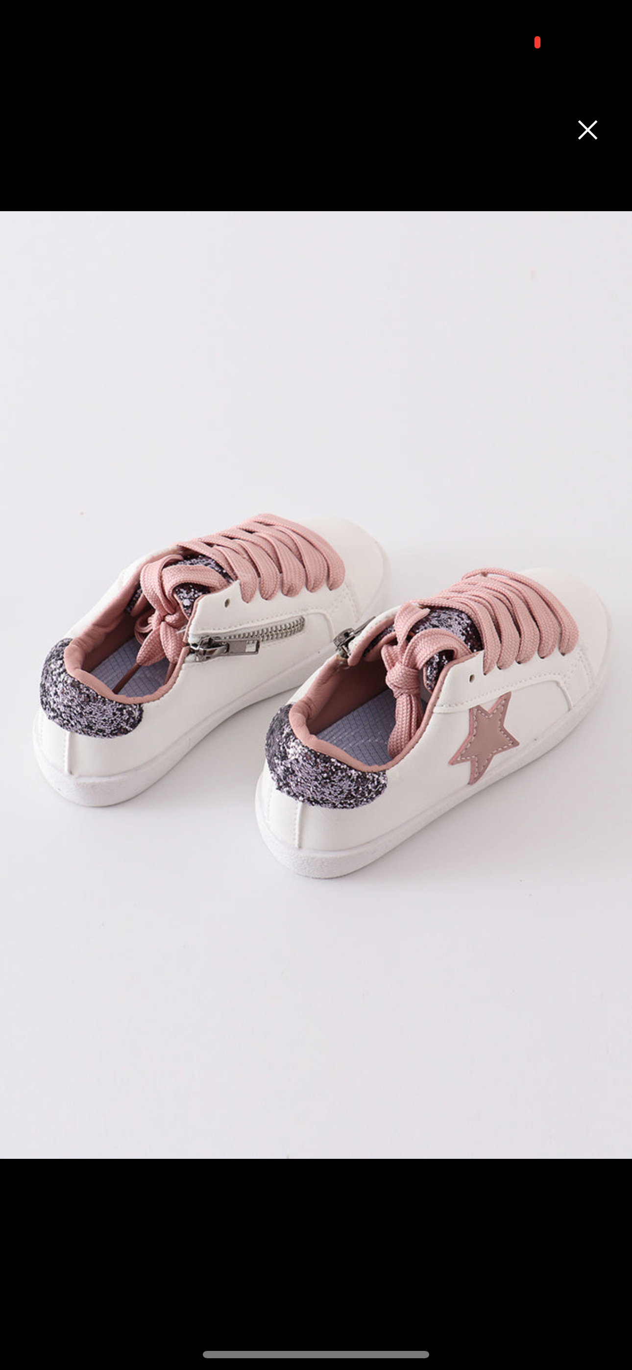 White Pink Star Glitter Shoes