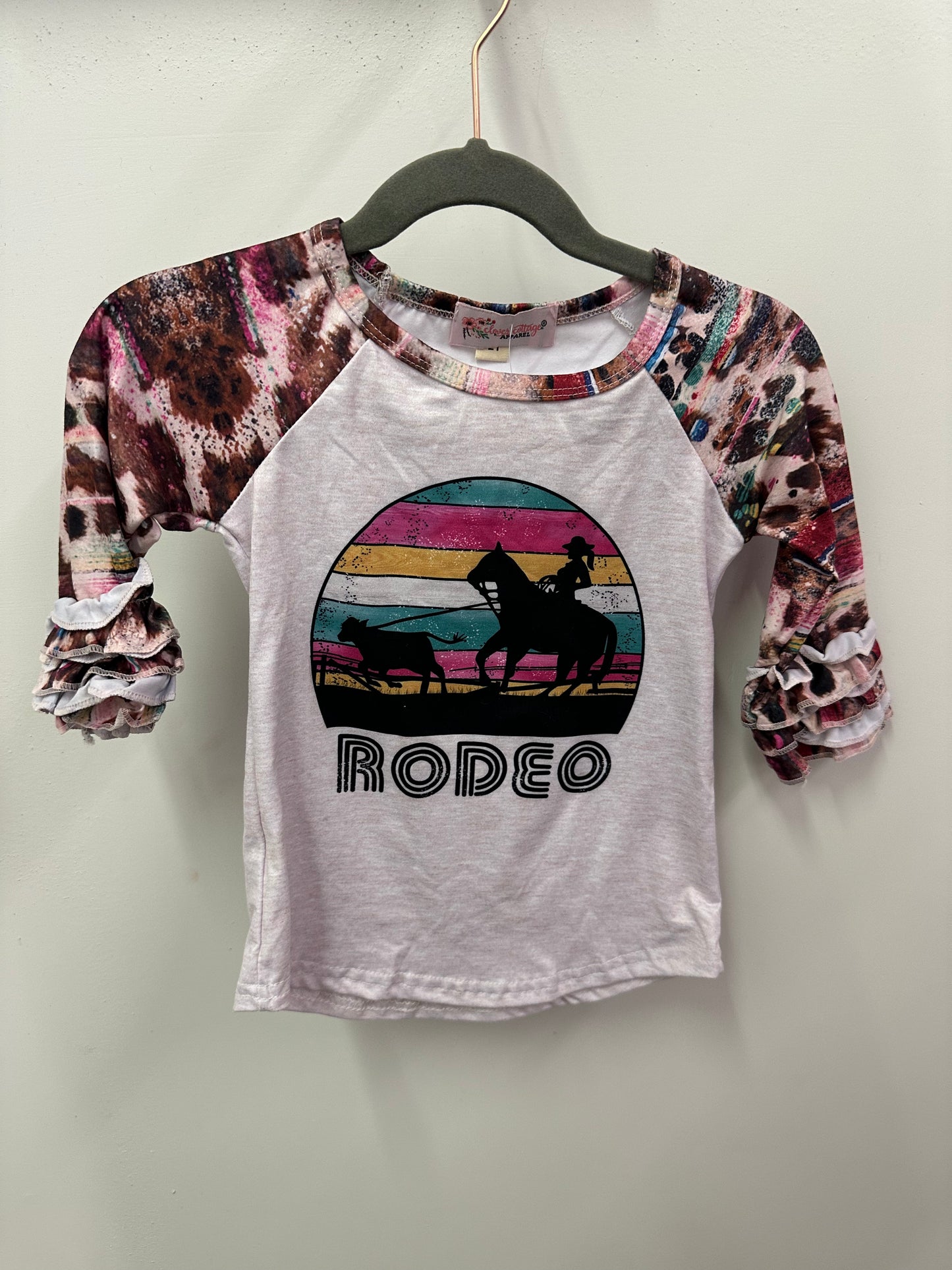 Rodeo Horse Long Sleeve Ruffle