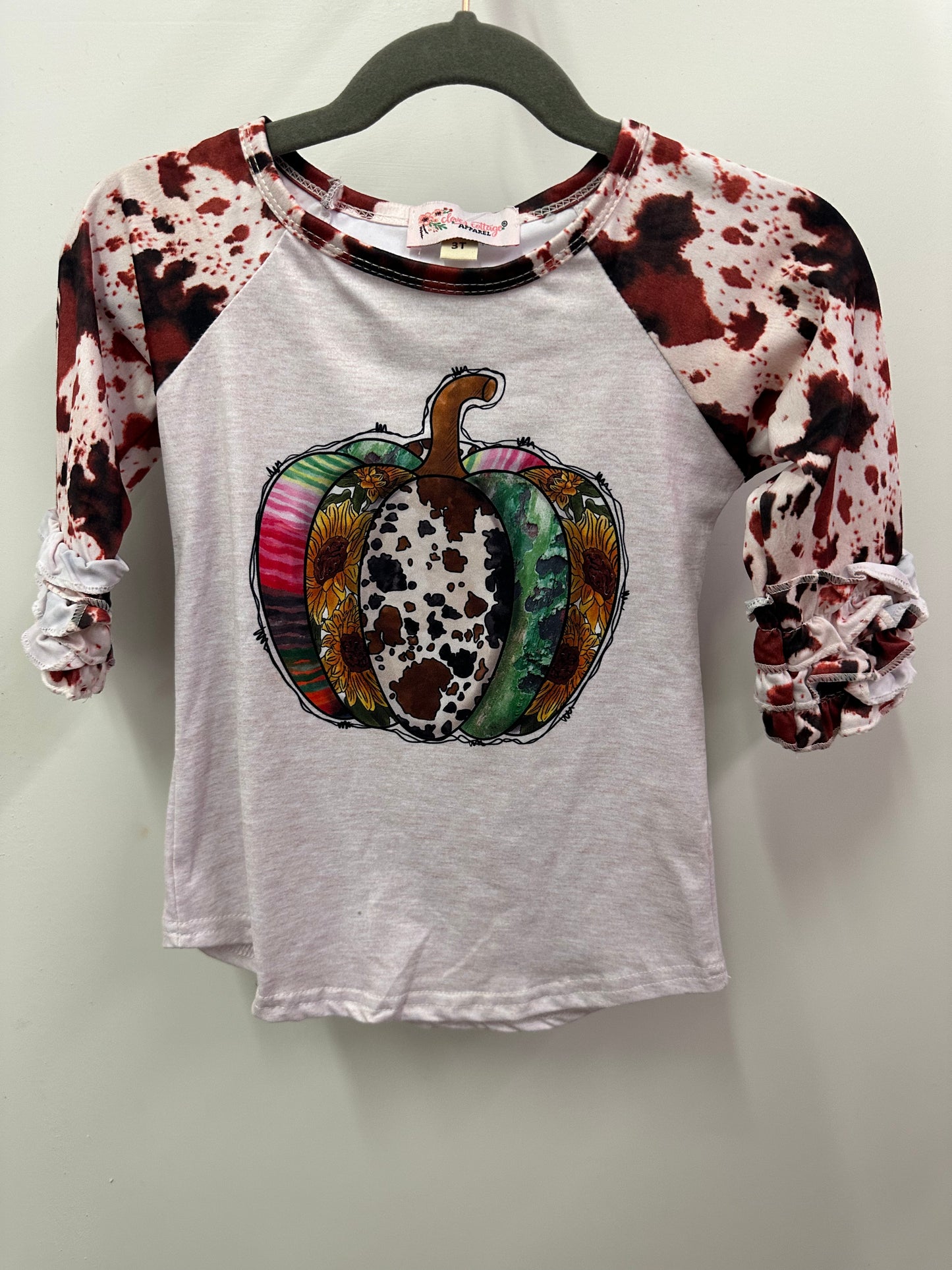 Cow Print Pumpkin Tee