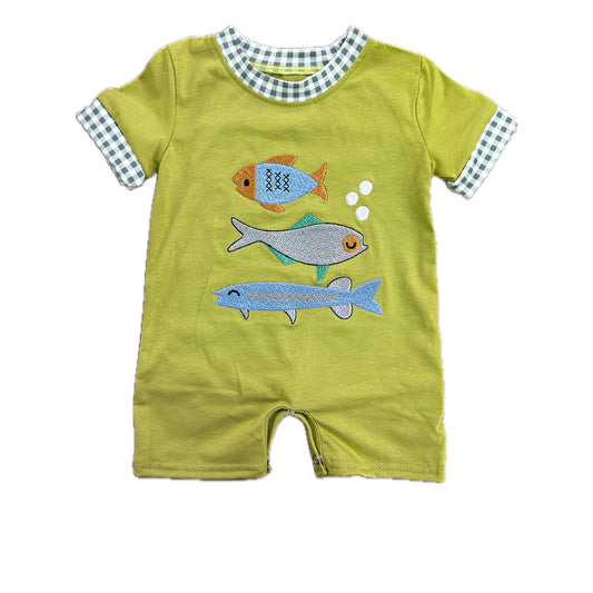 Fish Embroidered Romper