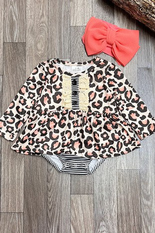 Animal print romper