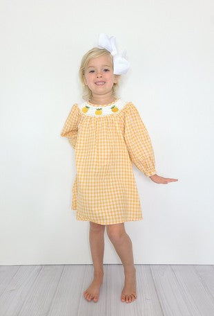 Pumpkin smocked Dress