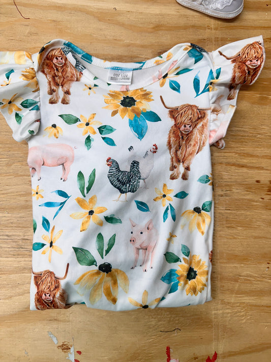 Farm Animal Baby Gown