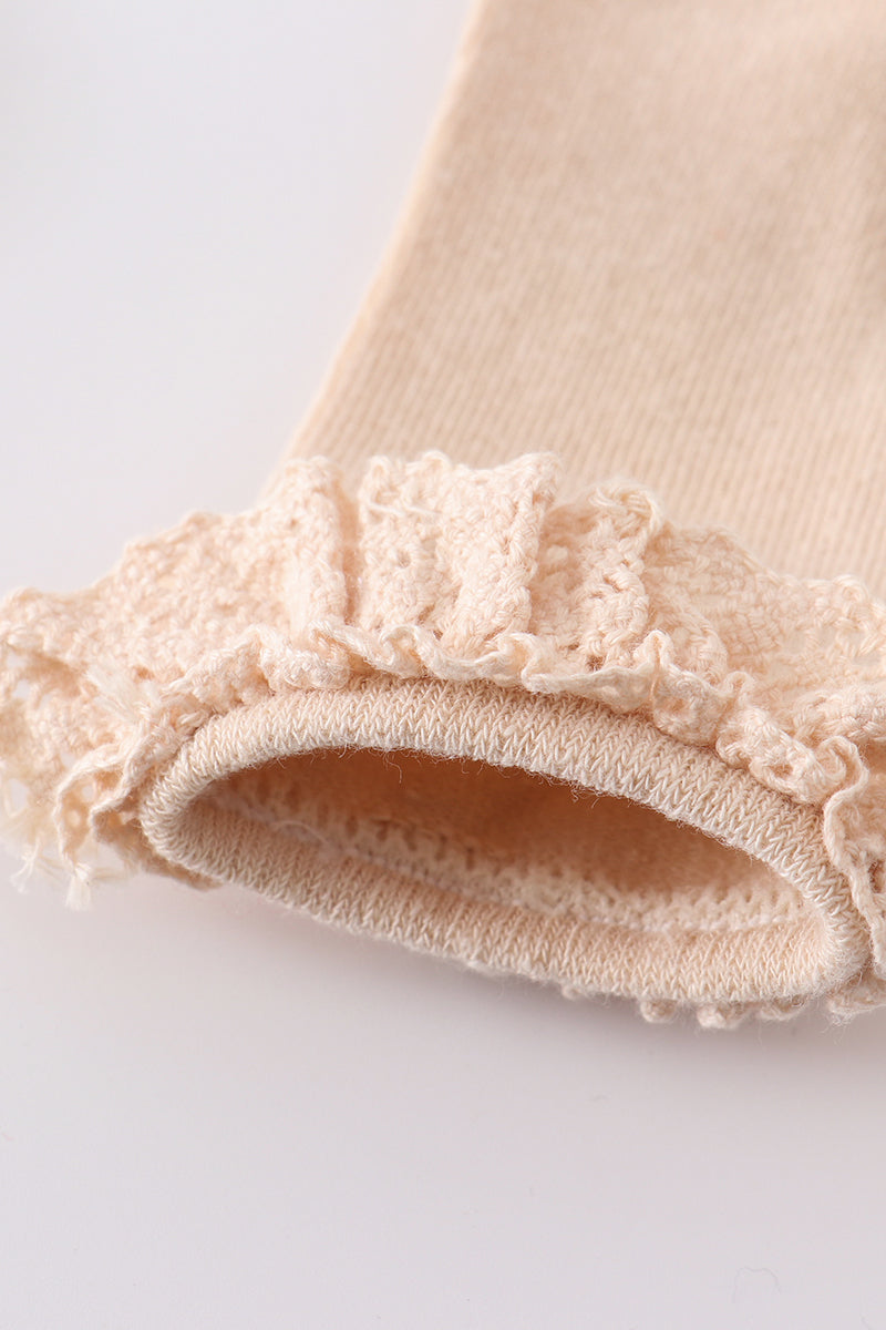 Beige Lace Socks