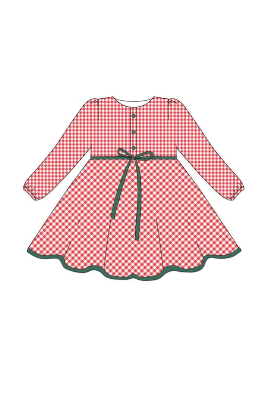 Plaid Print Twirl Dress