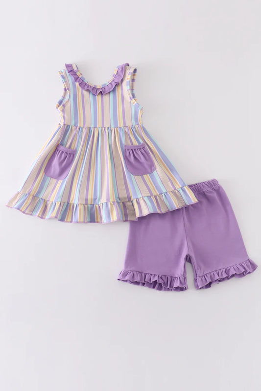 Purple Striped Set