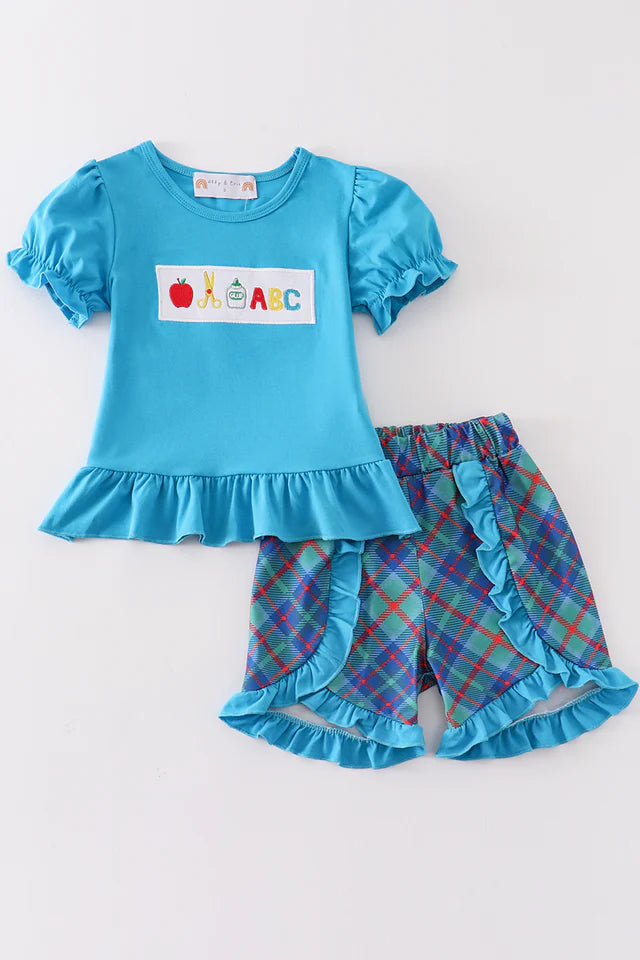 Teal ABC Ruffle Set