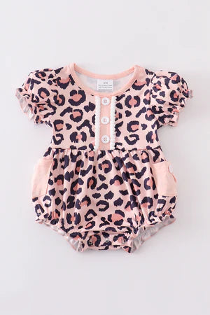 Pink Leopard Romper