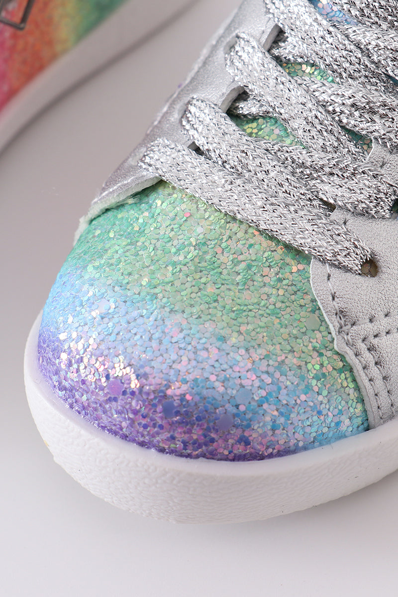 Rainbow star glitter shoes