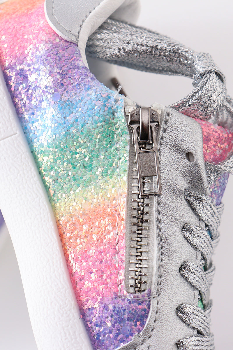 Rainbow star glitter shoes