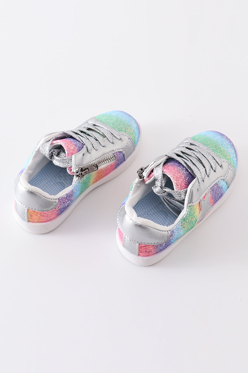 Rainbow star glitter shoes