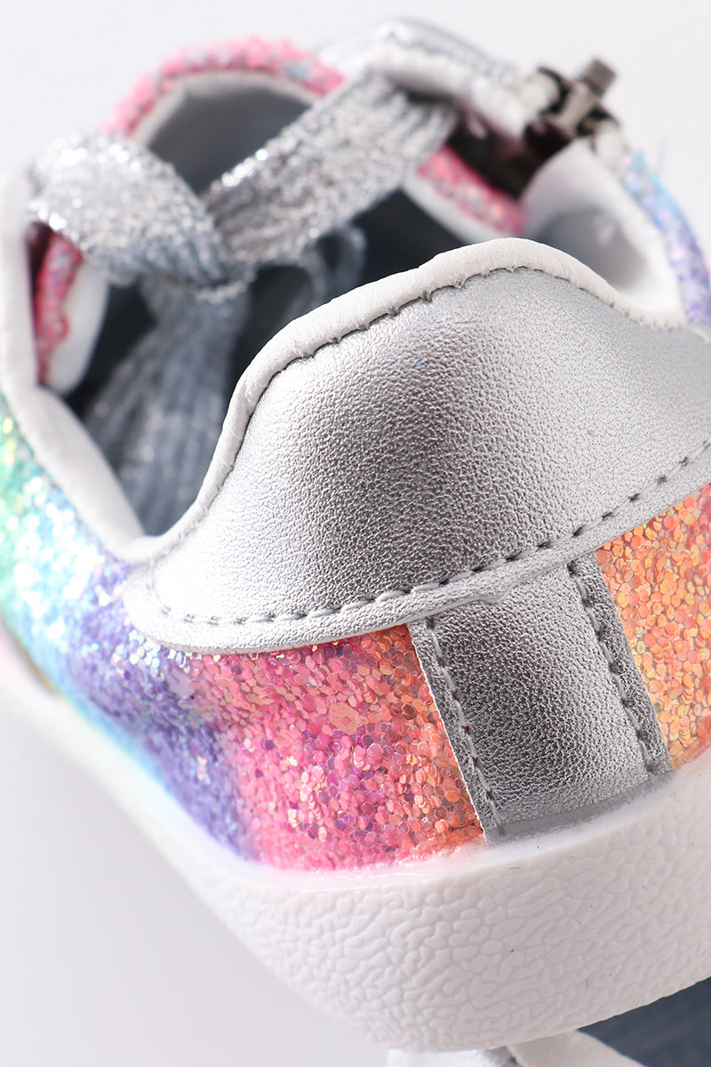 Rainbow star glitter shoes