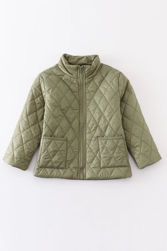 Green Quilted Jacket