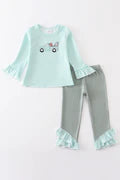 Striped Dog Applique Set