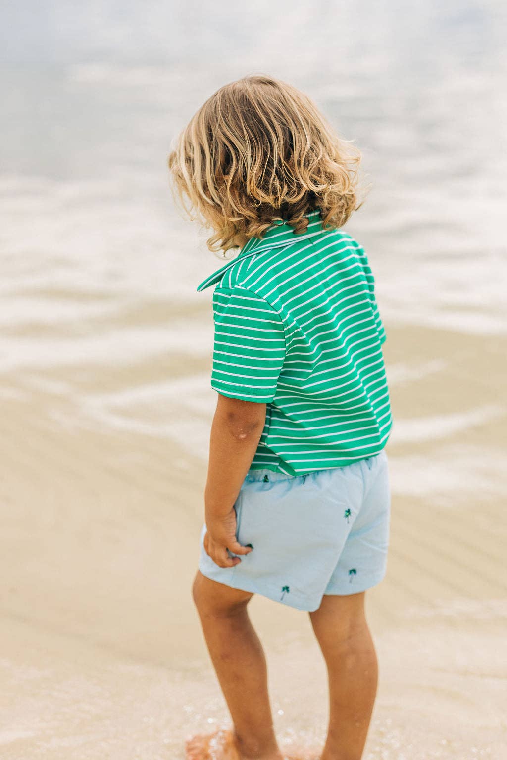 Green Stripe Polo Shirt