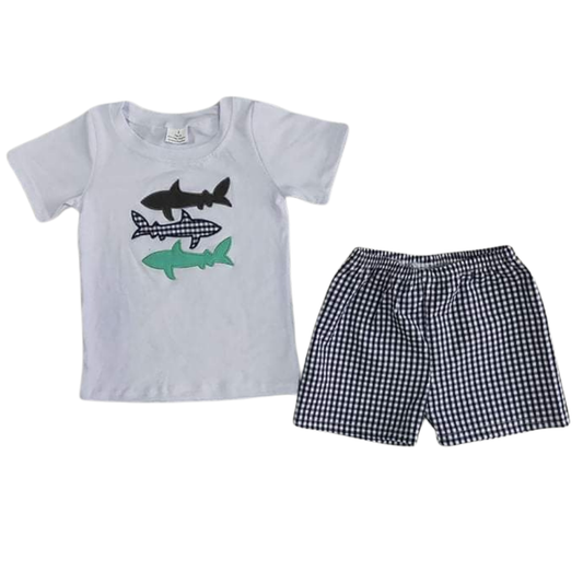 Plaid Shark Set