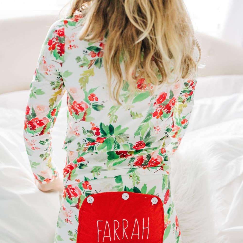 Christmas Floral Ruffle PJs
