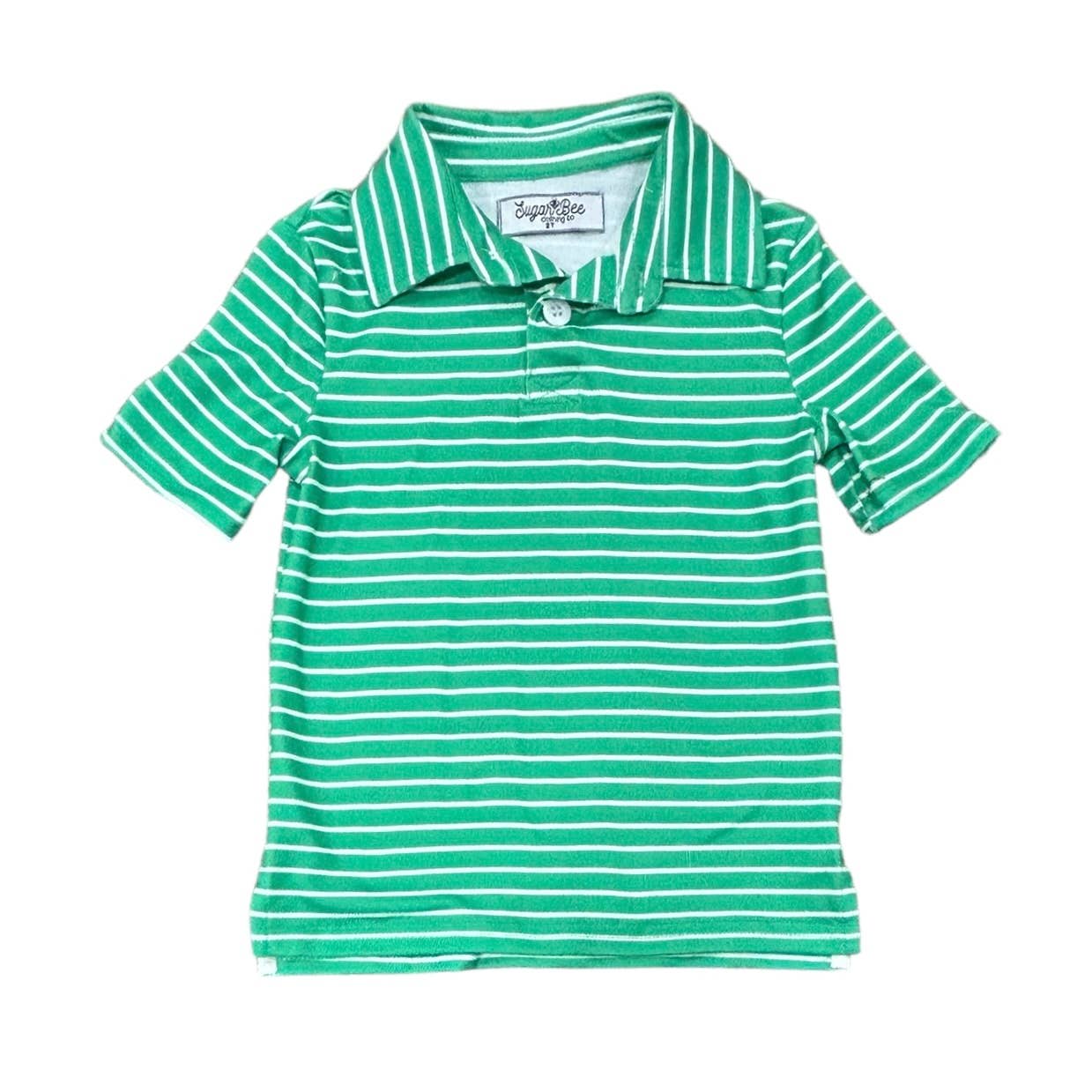 Green Stripe Polo Shirt