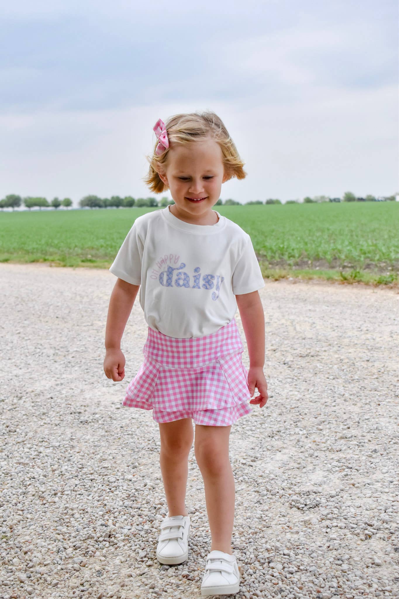 Pink Gingham Tennis Skirt