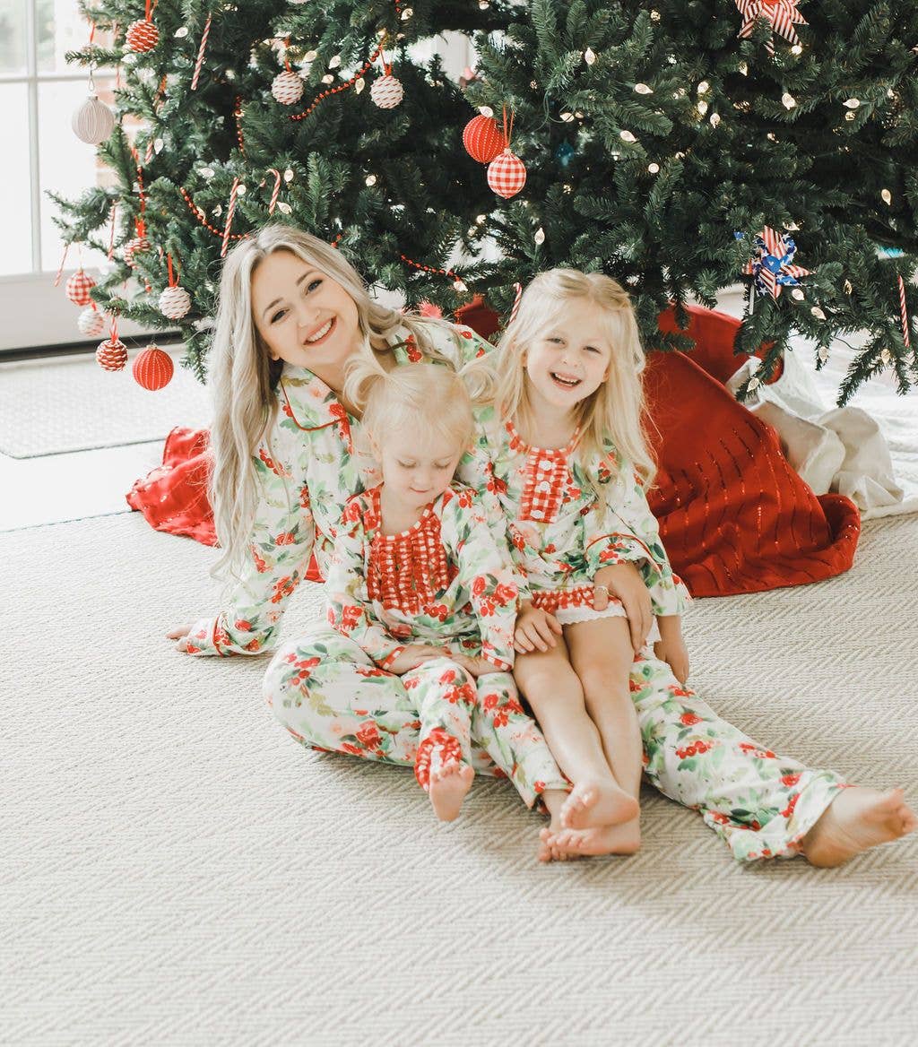 Christmas Floral Ruffle PJs